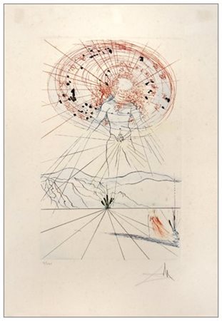 SALVADOR DALI’ Figueres 1904 – 1989 The Bridegroom Leaps 1971 Incisione a...