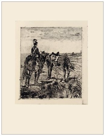GIOVANNI FATTORI Livorno 1825 – Firenze 1908 Soldato di cavalleria con due...