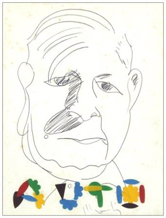 ALDO MONDINO Torino 1939 – 2005 Auto 1973 T.m. su cartoncino 24 x 18,5....