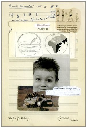 LUC FIERENS Mechelen 1961 The face of Earth Today 2004 Collage su china su...