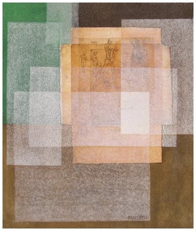 FRANCO BULLETTI Firenze 1925 Struttura in due parti verso lo spazio azzurro...