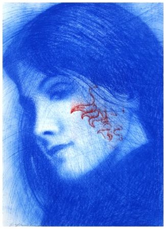 OMAR GALLIANI Montecchio Emilia 1954 Senza titolo Pastelli policromi su...