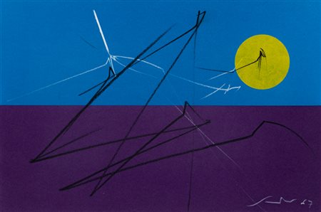 EMILIO SCANAVINO (1922-1986)Senza Titolo, 1967Collage e pastello su...