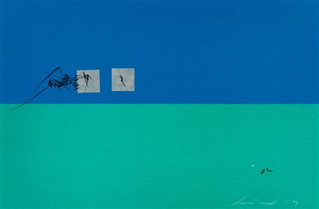 EMILIO SCANAVINO (1922-1986)Senza Titolo, 1967Collage e pastello su...