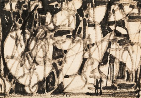 EMILIO SCANAVINO (1922-1986)Senza Titolo, 1952Inchiostro su cartacm...