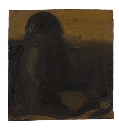FRANCO FRANCESE (1920-1996)Bestiario. Guarda dalla soglia, 1968Olio su...