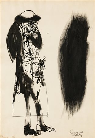 BEPI ROMAGNONI (1930-1964)Senza Titolo, 1957China su cartacm 69x49Firma e...