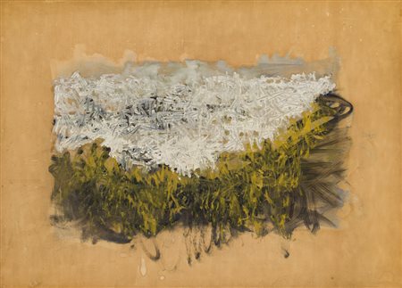 ALDO BERGOLLI (1916-1972)Senza TitoloTecnica mista su carta intelatacm...