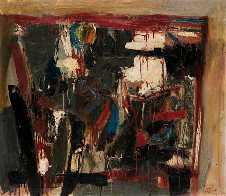 CARLO CIUSSI (1930-2012)Composizione, 1962Olio su telacm 70x80Firma e...