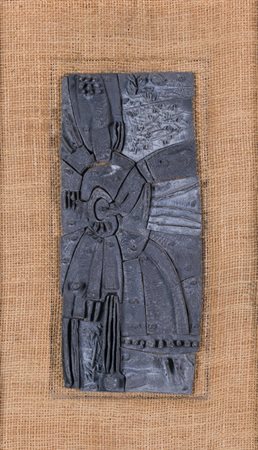 GIÒ POMODORO (1930-2002)Labirinto, 1956Scultura in piombo fuso su osso di...