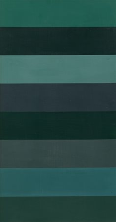 ROCCO BORELLA (1920-1994)Verde, 1963Olio su tavolacm 80x42,5Firma, titolo e...