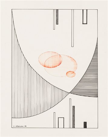 LUIGI VERONESI (1908-1998)Senza Titolo, 1980Inchiostri su cartacm 29x23Firma...