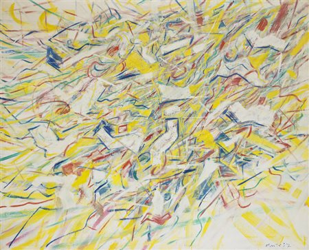 CLAUDIO OLIVIERI (1934) Senza Titolo, 1967 Olio su tela cm 140,5x175,5 Firma...