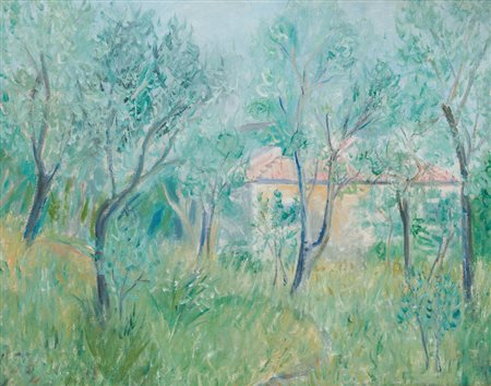 ADRIANO DI SPILIMBERGO (1908-1975)Senza Titolo, 1940Olio su telacm 65x80Firma...