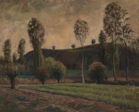 MARIO BIONDA (1913-1985)Senza TitoloOlio su telacm 50x60Firma al fronte