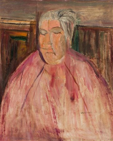 BRUNO CASSINARI (1912-1992)La madre, 1947Olio su telacm 73x60Firma al...