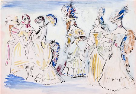 FELICITA FRAI (1909-2010)Senza Titolo, 1949Tempera e tecnica mista su cartacm...