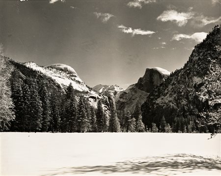 ANSEL ADAMS (1902-1984)Yosemite Valley under snow, North Dome, 1930...