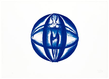 GIACOMO BALLA (1871-1958)Donna alberoLitografia a coloricm 49x68,5Firma Balla...