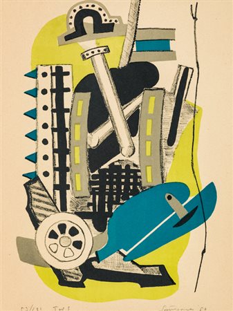 GIUSEPPE SANTOMASO (1907-1990)Tav. 5, 1950Litografiacm 40x30Firma, datazione,...