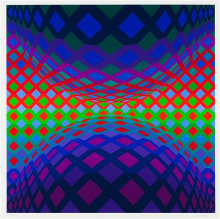 VICTOR VASARELY (1906-1997)Reech, 1973-1974Serigrafiacm 67x67Firma e...