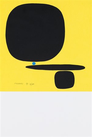 BRUNO MUNARI (1907-1998)Senza Titolo, 1991Serigrafiacm 24x16Firma, datazione...