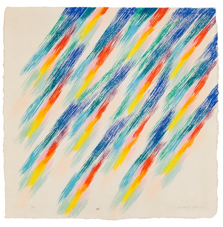 PIERO DORAZIO (1927-2007)Senza Titolo, 1982Serigrafia su carta a manocm...