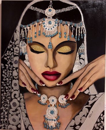 CECILIA CORSO Latifa olio su tela cm 80X100