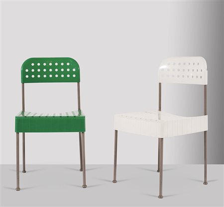 Enzo Mari, “Box”, Produzione Anonima Castelli, Anni '70. Due sedie con...