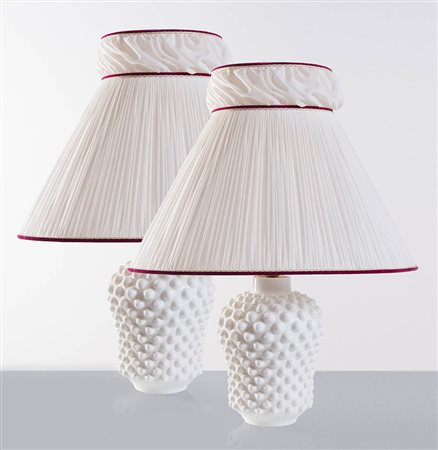 Coppia di lampade da tavolo in ceramica, Manifattura La Farnesiana, Parma -...