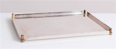 Ettore Sottsass (1917 – 2007), Vassoio in silverplate, Produzione Cleto...