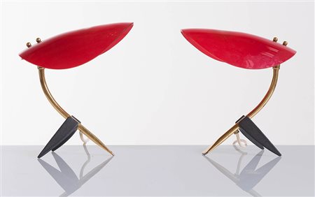 Coppia di lampade da tavolo, Produzione Tedesca, Anni ‘60. Struttura in...