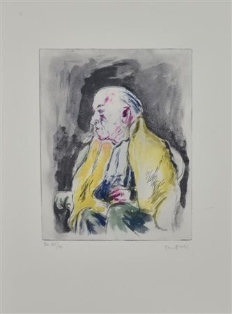 Orfeo Tamburi BLAISE CLUDRONS acquaforte su carta, cm 49x36 (lastra cm...