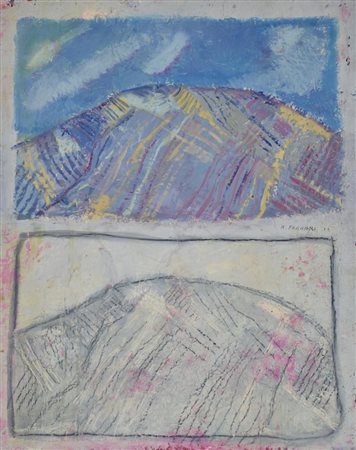 Mauro Fornari Senza titolo tecnica mista su tela, cm 50x40 sul fronte: firma...