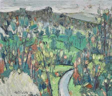 Alberico Verzoletto Paesaggio olio su tela, cm 60x70 sul fronte: firma e data...