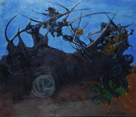A. Ramponi RADICE olio su tela, cm 60x70 sul fronte: firma sul retro: firma,...