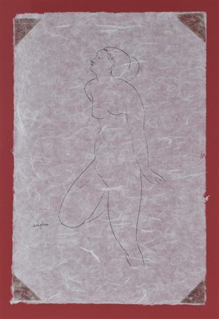 Amedeo Modigliani Nudo Femminile, 1919 litografia su carta di riso, cm 46x31...