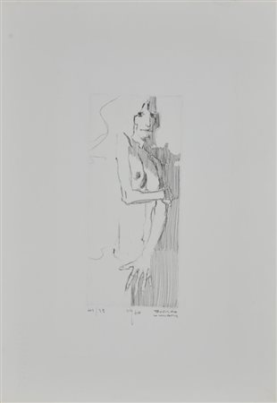 Enrico Villani PUDICIZIA II acquaforte su carta, cm 48x33 (lastra cm...