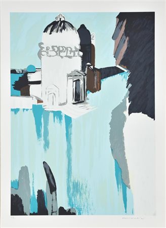 Remo Brindisi Venezia serigrafia su carta, cm 70x50 esemplare prova d'autore...