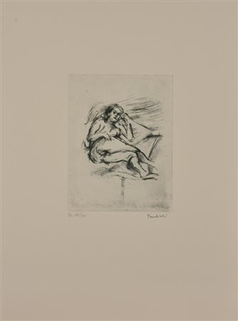 Orfeo Tamburi CECCHINA acquaforte su carta, cm 49x36 (lastra cm 20x15)...