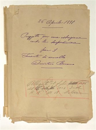 Quintino Bonomo Capitano di Fregata e Tenente di Vascello Progetto per una...