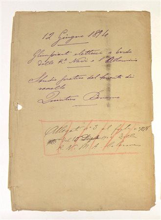 Quintino Bonomo Capitano di Fregata e Tenente di Vascello Progetto per gli...