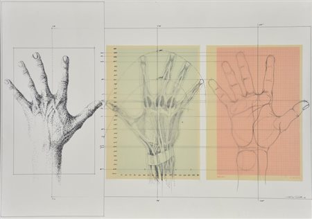 Sebastiano Trovato Senza titolo tecnica mista e collage su carta, cm 50x70...