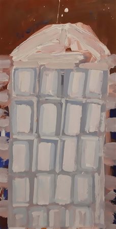 Silvio Loffredo, Battistero, Olio su faesite, 83cm x 43cm. Autentica su foto...