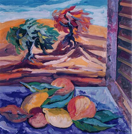 Saverio Terruso, Senza titolo, Olio su tela, 50cm x 50cm. Autentica su foto...