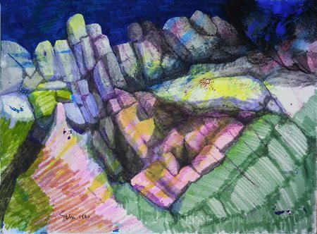 Bartolomeo Gatto, Gioia di vivere, 1990 Acrilico su tavola, 27cm x 37cm....