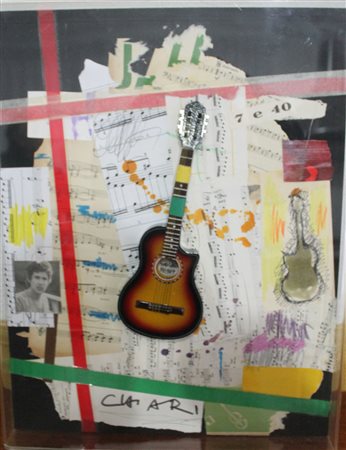 Giuseppe Chiari, Piccola Chitarra, 2005 Assemblaggio con strumento e collage...