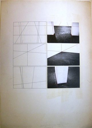 Gianfranco Pardi, Echo progetto paesaggini, 1969 Fotografie e china su...