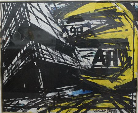 Vinicio Berti, Incontro positivo costruzione antagonismo, 1986 Acrilico su...