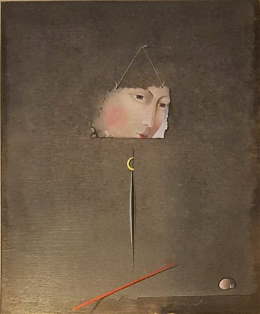 Claudio Cargiolli, È solo un ex voto, 1993 Olio su tavola, 42cm x 35cm....